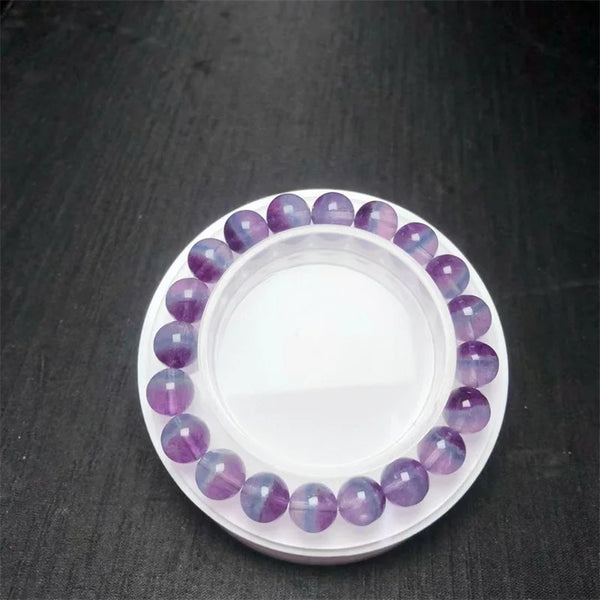 Purple Fluorite Bead Bracelet-ToShay.org