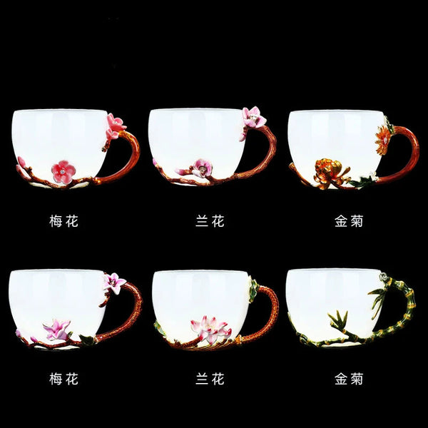 Clear Porcelain Tea Cups-ToShay.org