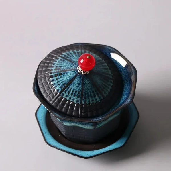 Blue Glazed Ceramic Teapots-ToShay.org