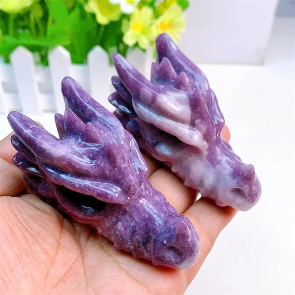 Purple Mica Dragon Skull-ToShay.org