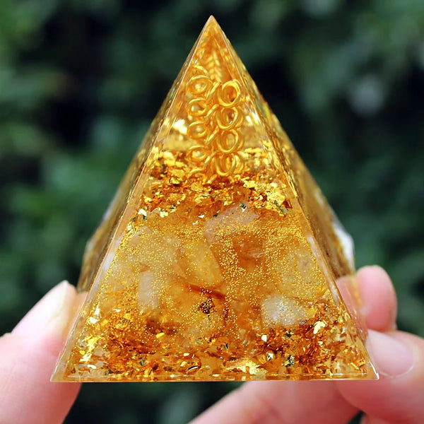 Yellow Orgonite Energy Pyramid-ToShay.org