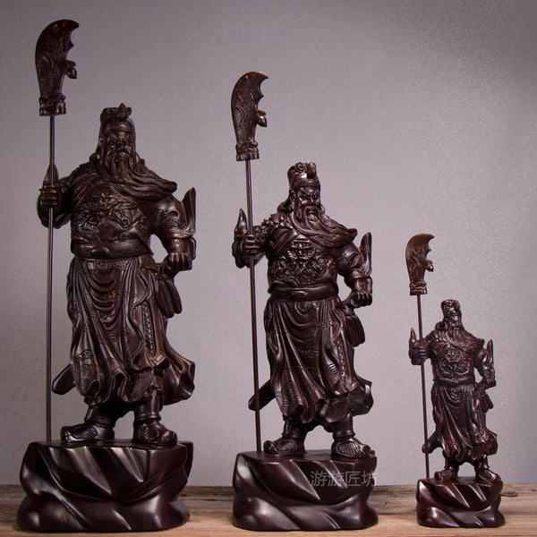 Wood Guan Yu Buddha Statue-ToShay.org