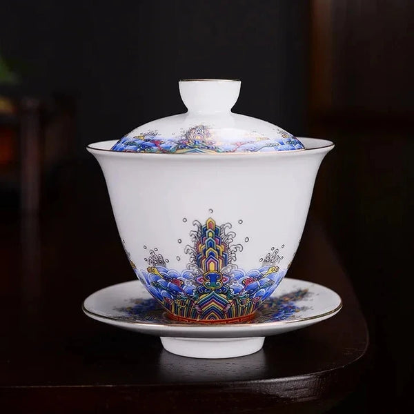 Gaiwan Enamel Tea Bowls-ToShay.org