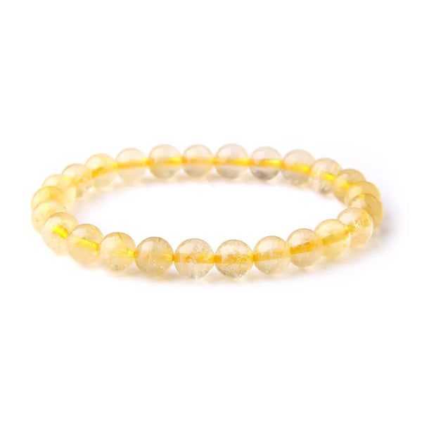 Yellow Citrine Bead Bracelet-ToShay.org