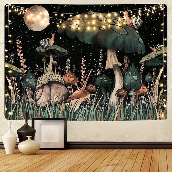 Mushroom Forest Tapestry-ToShay.org