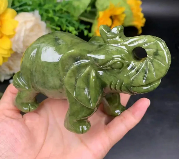 Green Jade Elephant-ToShay.org