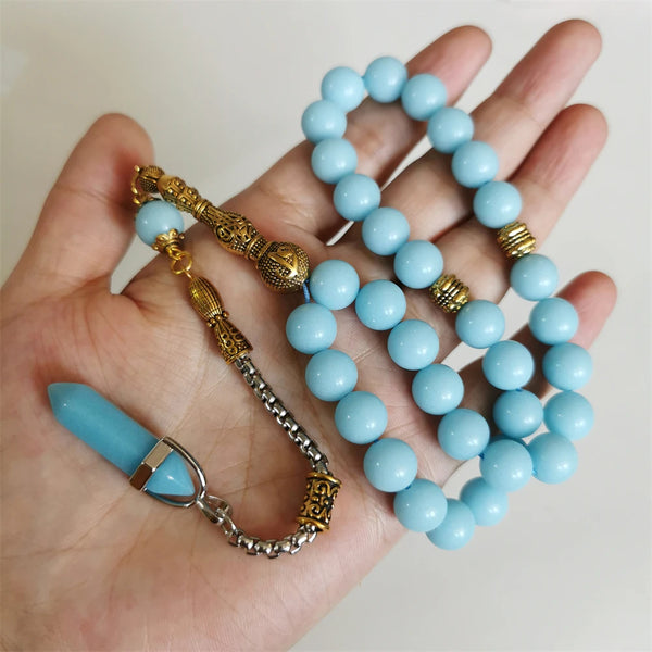 Blue Luminous Prayer Beads-ToShay.org