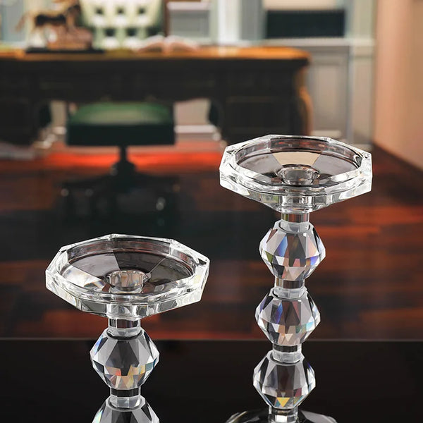 Crystal Glass Candlesticks-ToShay.org