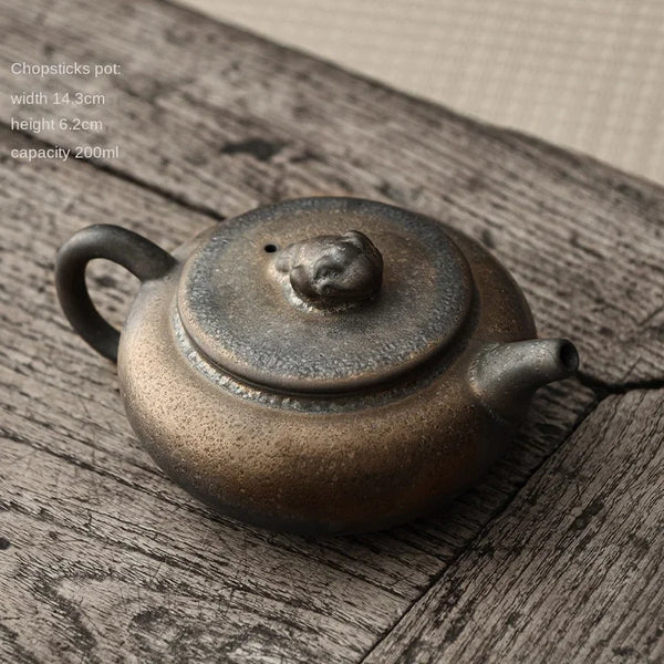 Rust Glaze Ceramic Teapot-ToShay.org