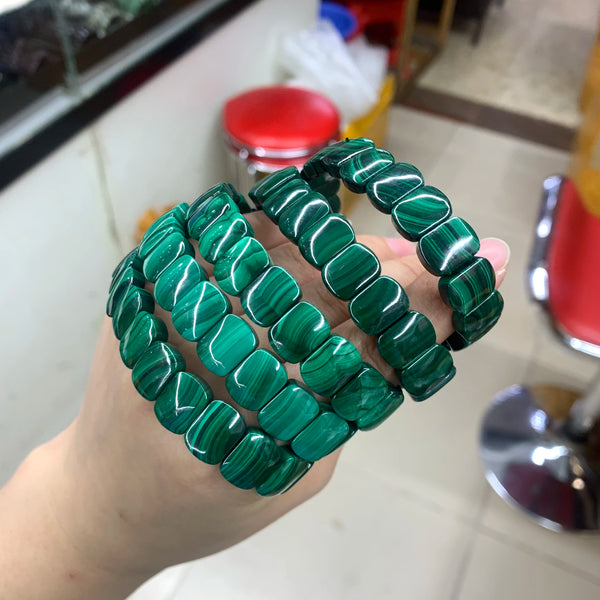 Green Malachite Bead Bracelet-ToShay.org