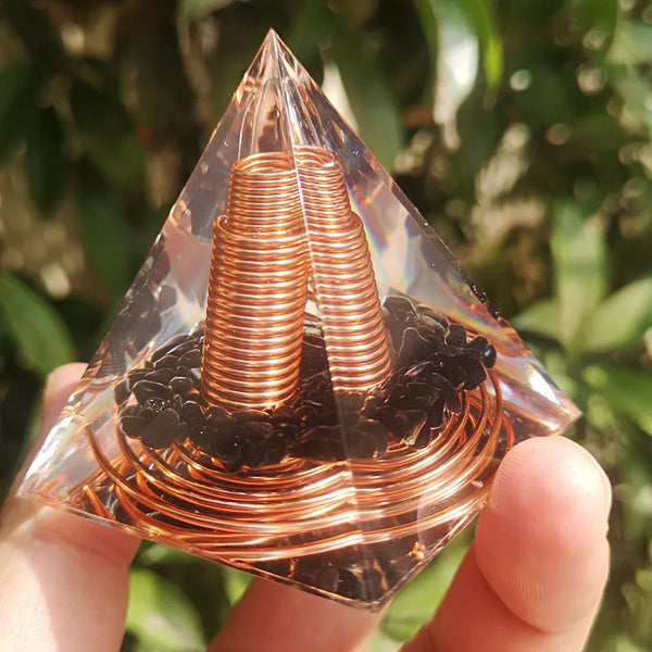 Black Obsidian Orgonite Pyramid-ToShay.org