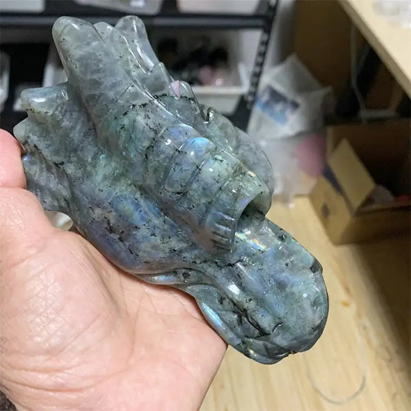 Blue Labradorite Dragon Head-ToShay.org