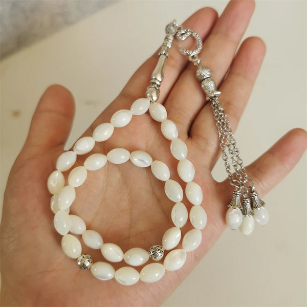 White Shell Prayer Beads-ToShay.org