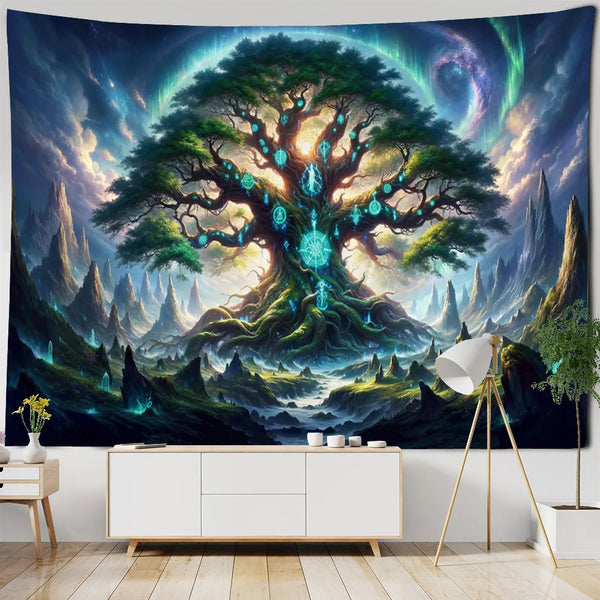 Psychedelic Forest Tapestry-ToShay.org