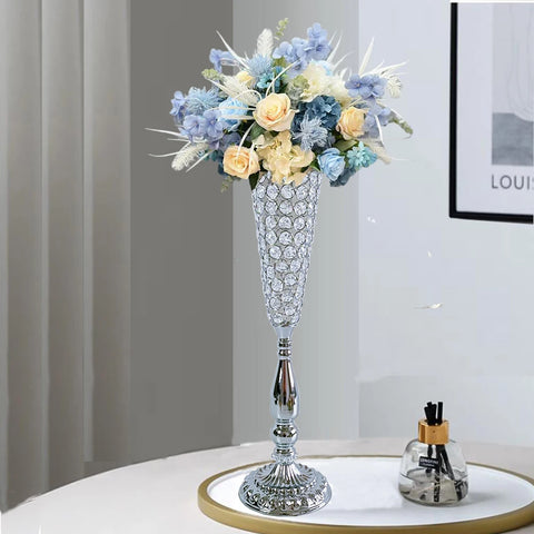 Crystal Bead Flower Vase-ToShay.org