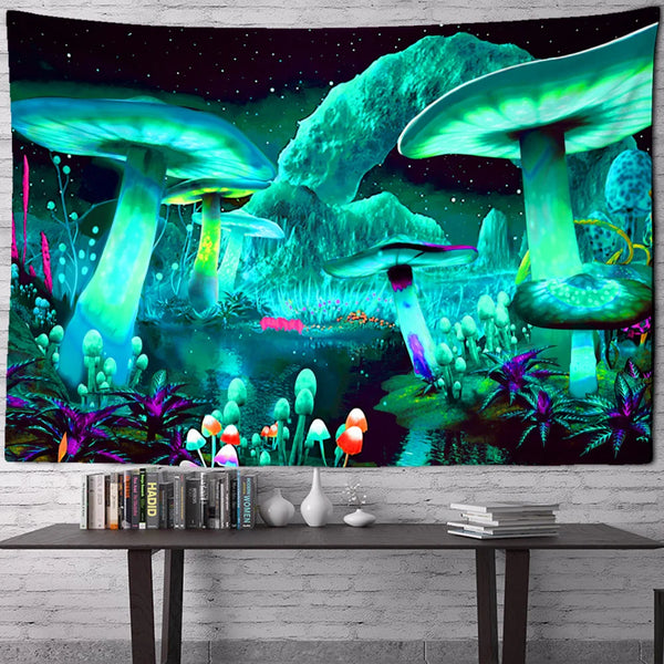 Mushroom Forest Tapestry-ToShay.org