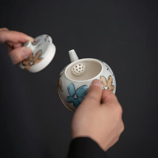 Grey Glaze Porcelain Teapot-ToShay.org