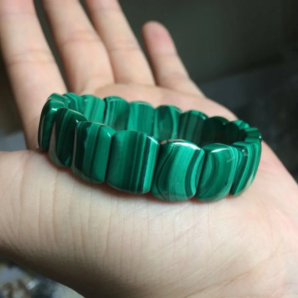 Green Malachite Bead Bracelet-ToShay.org