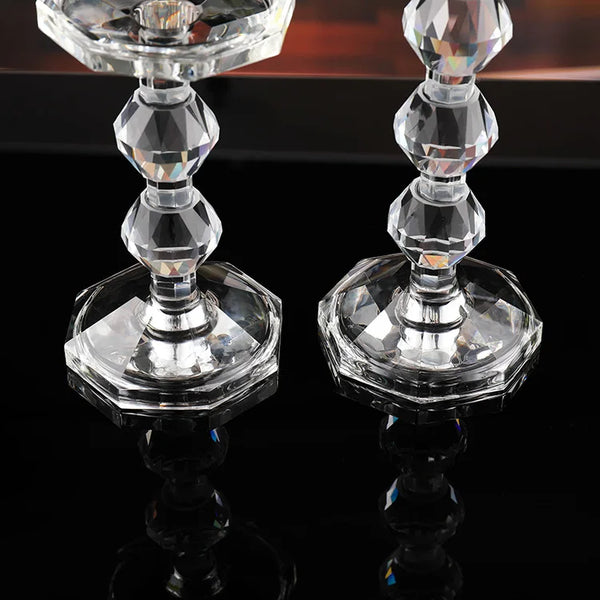 Crystal Glass Candlesticks-ToShay.org