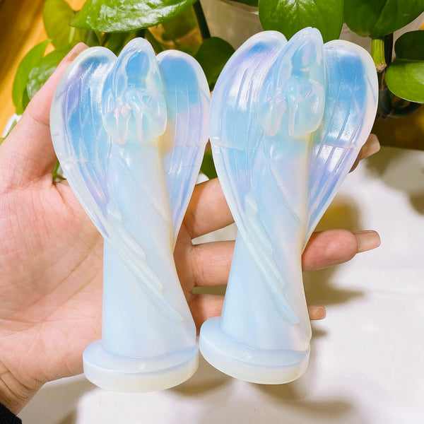 White Opalite Angel Statue-ToShay.org