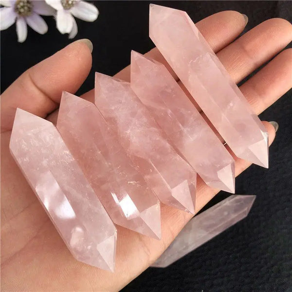 Pink Rose Quartz Double Point-ToShay.org