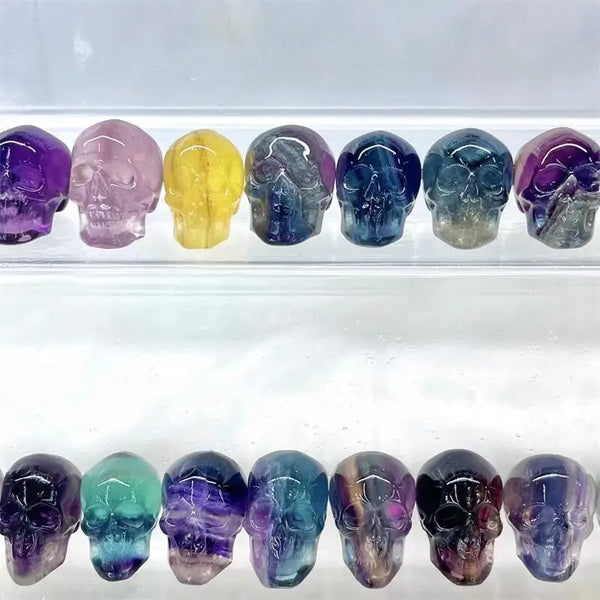 Rainbow Fluorite Skull-ToShay.org