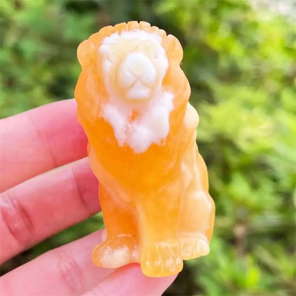 Orange Calcite Lion-ToShay.org