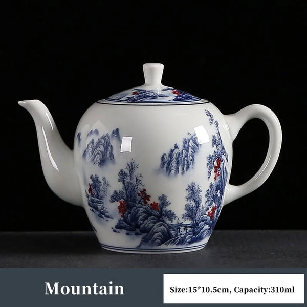 Blue White Porcelain Teapot-ToShay.org