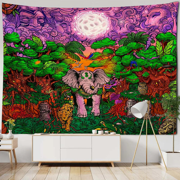 Elephant Mandala Art Tapestry-ToShay.org