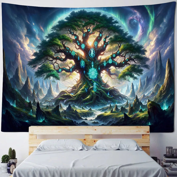 Psychedelic Forest Tapestry-ToShay.org