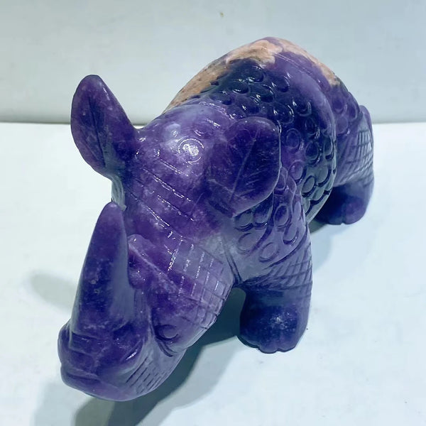 Purple Lepidolite Rhinoceros-ToShay.org