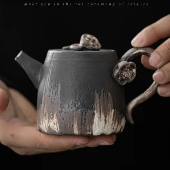 Stoneware Lotus Seedpod Teapot-ToShay.org