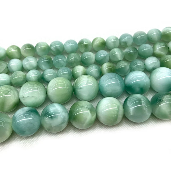 Green Larimar Peacock Beads-ToShay.org