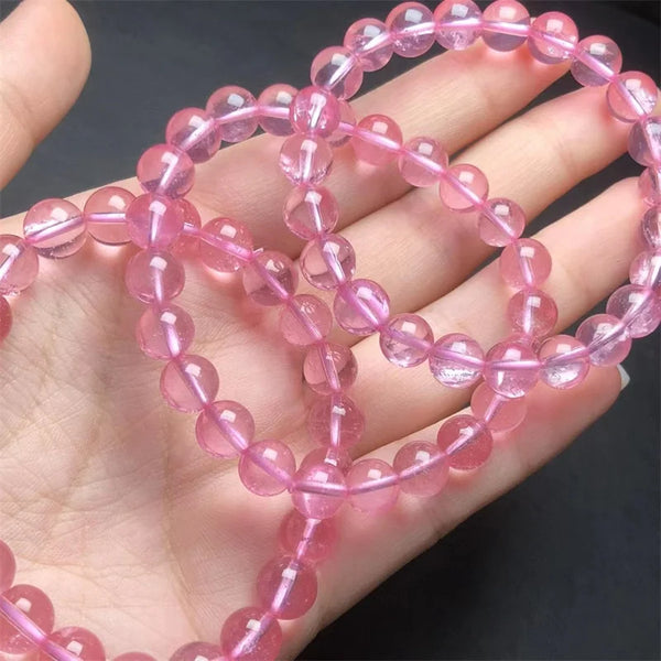 Pink Topaz Bead Bracelet-ToShay.org