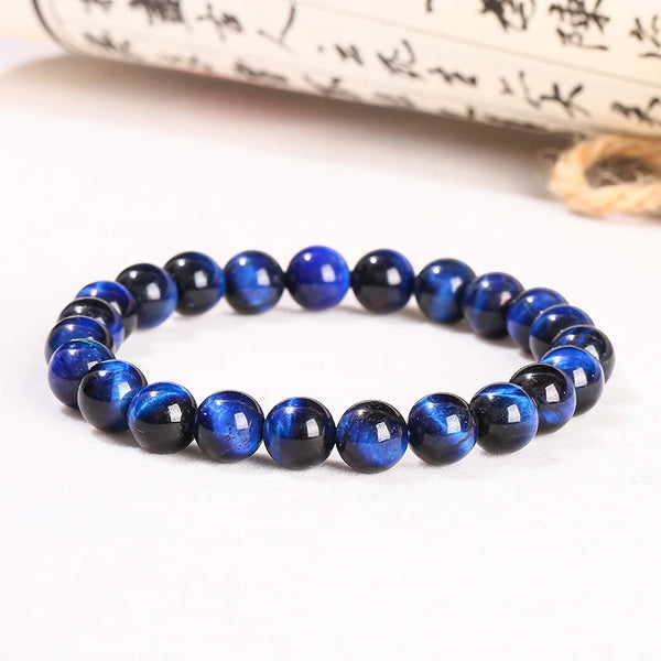 Blue Tiger Eye Bead Bracelet-ToShay.org