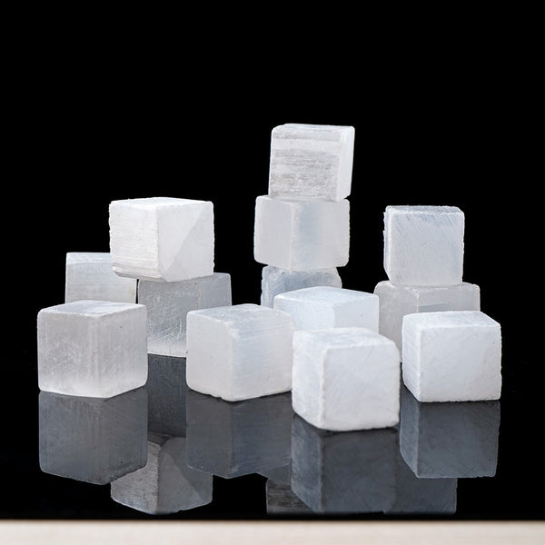 White Selenite Cubes-ToShay.org