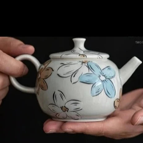 Grey Glaze Porcelain Teapot-ToShay.org