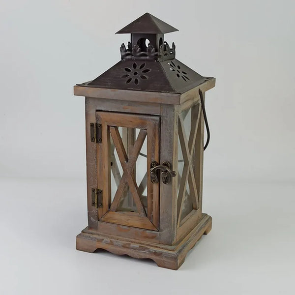 Wood Candle Lantern-ToShay.org