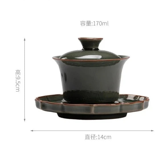 Gaiwan Crackle Glaze Tea Tureen-ToShay.org