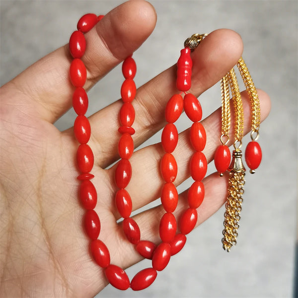 Red Coral Stone Prayer Beads-ToShay.org