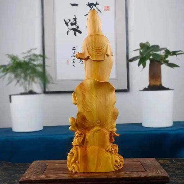 Wood Guanyin Bodhisattva-ToShay.org