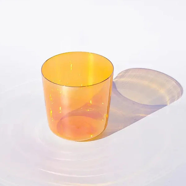 Orange Clear Crystal Bowl-ToShay.org