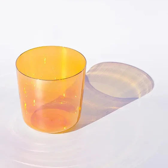 Orange Clear Crystal Bowl-ToShay.org