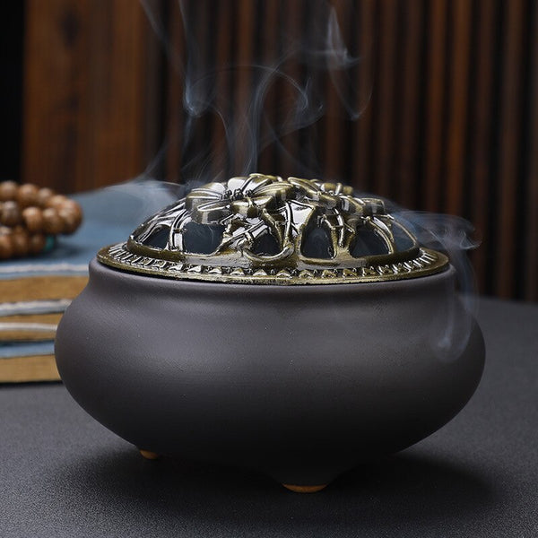 Glazed Celadon Incense Burner-ToShay.org