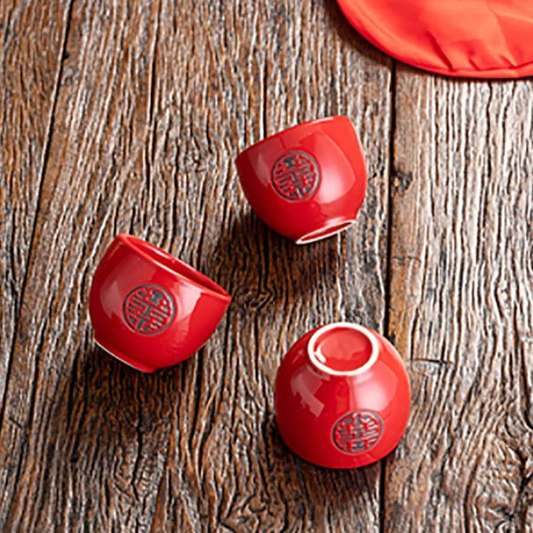 Red Ceramic Tea Sets-ToShay.org