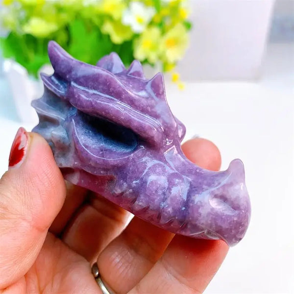 Purple Mica Dragon Skull-ToShay.org