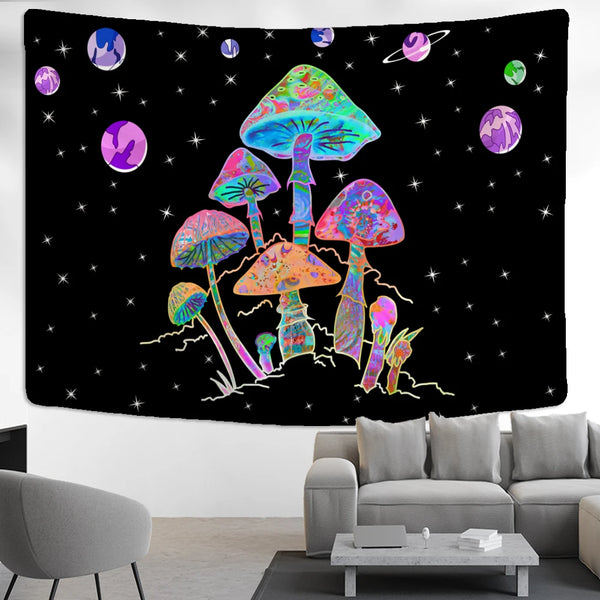 Mushroom Art Tapestry-ToShay.org