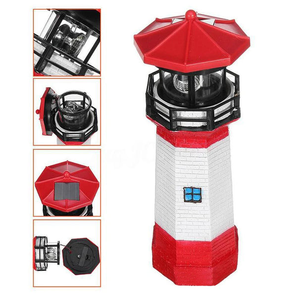 Lighthouse Rotating Solar Light-ToShay.org