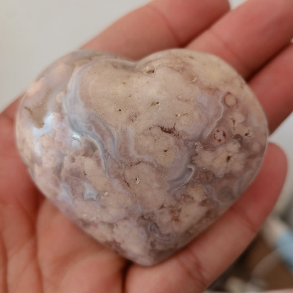 Cherry Blossom Agate Heart-ToShay.org