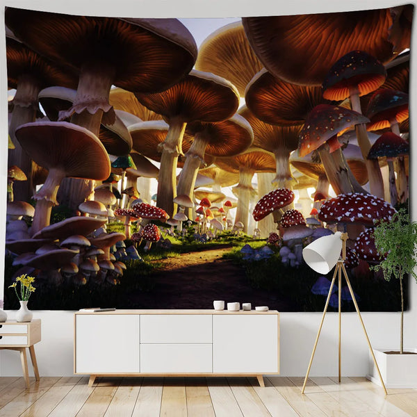 Mushroom Art Tapestry-ToShay.org